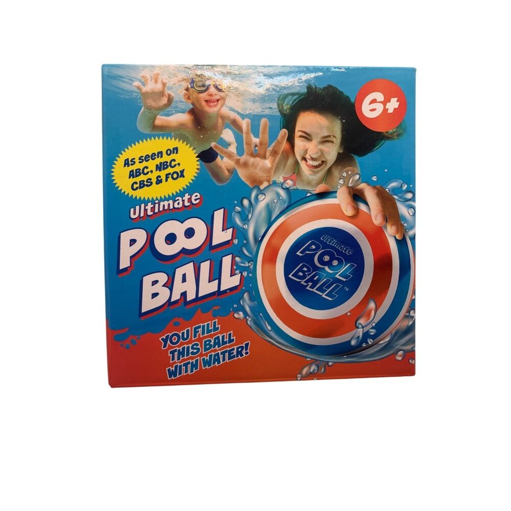Ultimate Pool Ball For Water Games Ages 6+ 6-Inch Diameter Red & Blue Fillable W